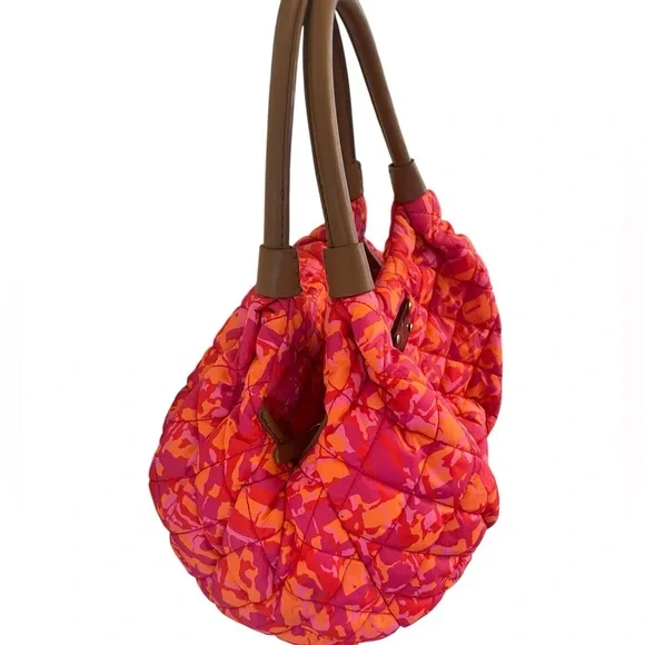 KATE SPADE Quilted Nylon Top Handle / Shoulder Bag w Storybook Lining - Picture 2 of 13